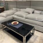 ترابيزة أنتريه استانلس ٢ دور زجاج