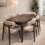 ‏ غرفة سفرة مودرن 6 كراسي – خشب طبيعي بتصميم فاخر